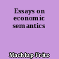 Essays on economic semantics