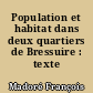 Population et habitat dans deux quartiers de Bressuire : texte