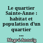 Le quartier Sainte-Anne : habitat et population d'un quartier péricentral de Nantes