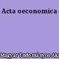 Acta oeconomica