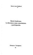 María Zambrano. La literatura como conocimiento y participación