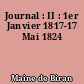 Journal : II : 1er Janvier 1817-17 Mai 1824
