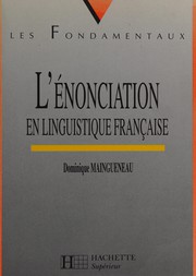 L'énonciation en linguistique française