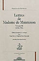 Lettres de Madame de Maintenon : Volume III : 1650-1698 [i.e. 1698-1706]