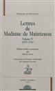 Lettres de Madame de Maintenon : Volume IV : 1707-1710