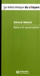 Nature et souveraineté : philosophie politique en temps de crise environnementale