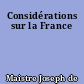 Considérations sur la France