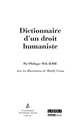 Dictionnaire d'un droit humaniste