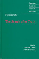 The search after truth : elucidations of the search after truth