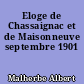 Eloge de Chassaignac et de Maisonneuve septembre 1901
