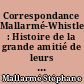 Correspondance Mallarmé-Whistler : Histoire de la grande amitié de leurs dernières années