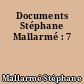 Documents Stéphane Mallarmé : 7