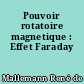 Pouvoir rotatoire magnetique : Effet Faraday