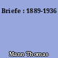 Briefe : 1889-1936