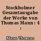 Stockholmer Gesamtausgabe der Werke von Thomas Mann : 4 : Buddenbrooks