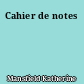 Cahier de notes