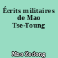 Écrits militaires de Mao Tse-Toung