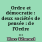 Ordre et démocratie : deux sociétés de pensée : de l'Ordre nouveau au Club Jean Moulin