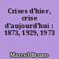 Crises d'hier, crise d'aujourd'hui : 1873, 1929, 1973