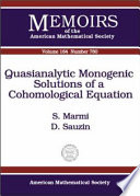Quasianalytic monogenic solutions of a cohomological equation
