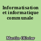 Informatisation et informatique communale