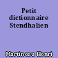 Petit dictionnaire Stendhalien