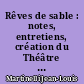Rêves de sable : notes, entretiens, création du Théâtre de Lyon, 1987-1993