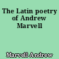 The Latin poetry of Andrew Marvell