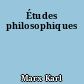 Études philosophiques
