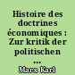 Histoire des doctrines économiques : Zur kritik der politischen Oekonomie : 6 : De Ricardo à l'Economie vulgaire