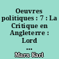 Oeuvres politiques : 7 : La Critique en Angleterre : Lord John Russell