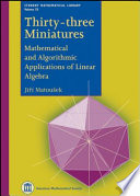 Thirty-three miniatures : mathematical and algorithmic applications of linear algebra