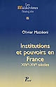 Institutions et pouvoirs en France : XIVe-XVe