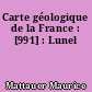 Carte géologique de la France : [991] : Lunel