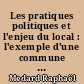 Les pratiques politiques et l'enjeu du local : l'exemple d'une commune rurale, Riaillé (44)