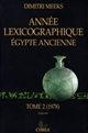 Année lexicographique : Égypte ancienne : Tome 2 : 1978