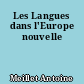 Les Langues dans l'Europe nouvelle