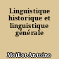 Linguistique historique et linguistique générale
