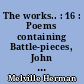 The works.. : 16 : Poems containing Battle-pieces, John Marr and other sailors, Timoleon and miscellaneous poems