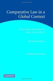 Comparative law in a global context : the legal systems of Asia and Africa
