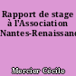Rapport de stage à l'Association Nantes-Renaissance