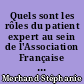 Quels sont les rôles du patient expert au sein de l'Association Française de l'Eczéma dans la mise en place d'ateliers collectifs en éducation thérapeutique ?