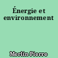 Énergie et environnement