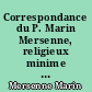 Correspondance du P. Marin Mersenne, religieux minime : tables et index cumulatif des tomes I à X (années 1617-1641)