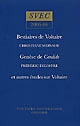 Bestiaires de Voltaire : étude de la création des personnages et de l'élaboration du roman
