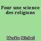 Pour une science des religions
