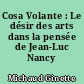 Cosa Volante : Le désir des arts dans la pensée de Jean-Luc Nancy