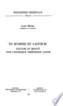In hymnis et canticis : culture et beauté dans l'hymnique chrétienne latine