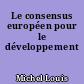 Le consensus européen pour le développement