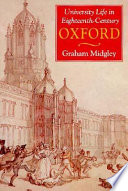 University life in Eighteenth century Oxford